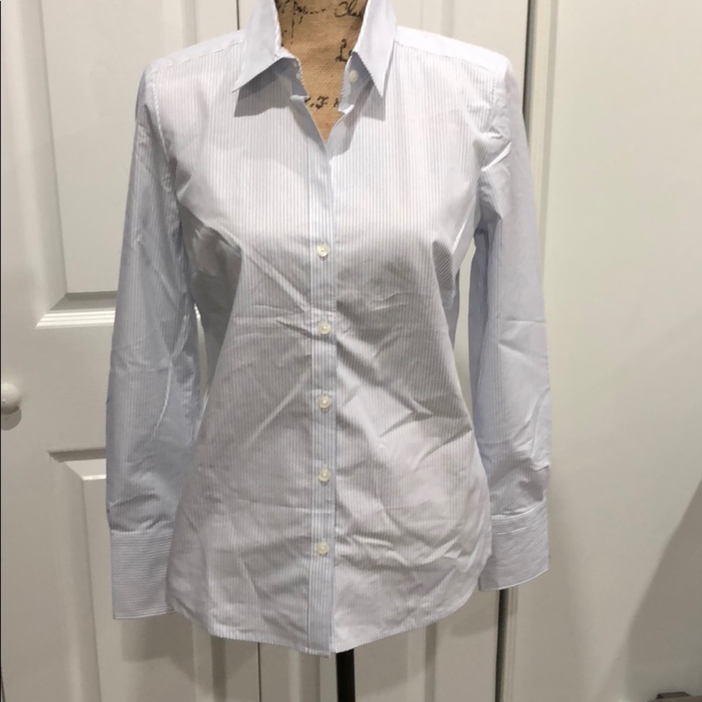 NWT DKNY blue striped button-down Shirt